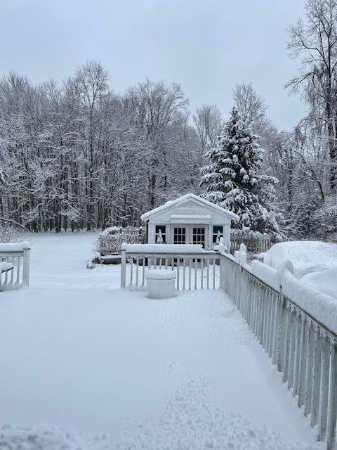 3454 State Route 208, Campbell Hall, NY 10916 - snow covered property featuring an outdoor structure