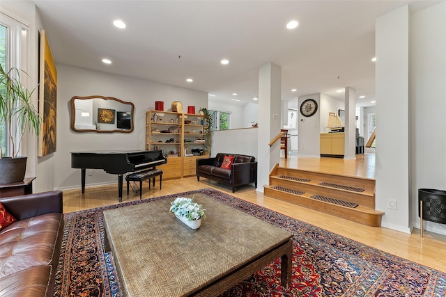 41 Boulder Ridge Rd, Scarsdale, NY 10583 - living room featuring wood finished floors, recessed lighting, plenty of natural light, and baseboards
