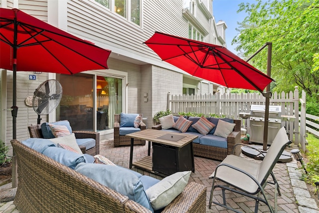 41 Boulder Ridge Rd, Scarsdale, NY 10583 - view of patio with outdoor lounge area and a grill