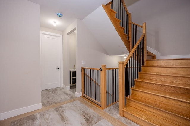 15 Old Nyack Tpke Unit 201, Monsey, NY 10952 - stairway with wood finished floors and baseboards