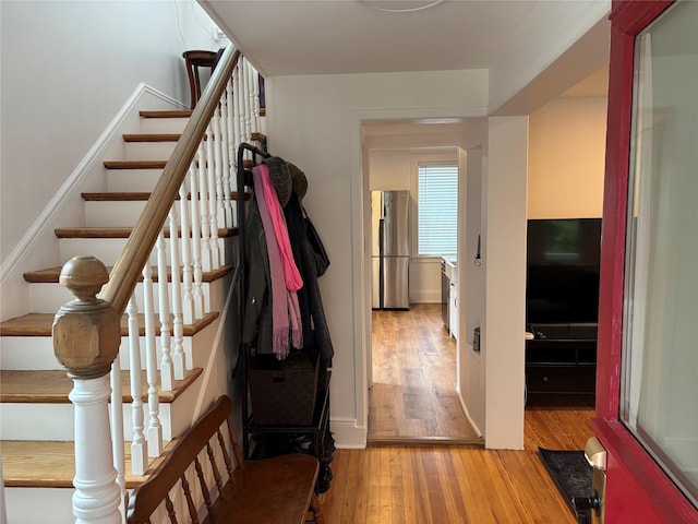 147 Lime Ridge Rd, Poughquag, NY 12570 - corridor with light wood-style floors and stairs