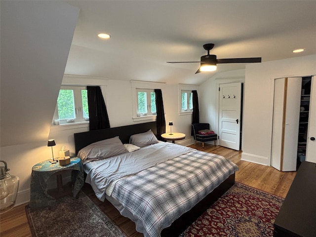 147 Lime Ridge Rd, Poughquag, NY 12570 - bedroom featuring wood finished floors, a ceiling fan, and recessed lighting