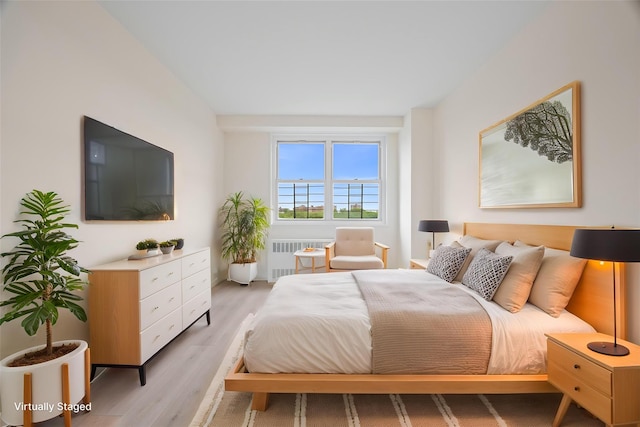875 Morrison Ave Unit 6E, Bronx, NY 10473 - bedroom with radiator and light wood-style floors
