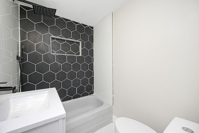 12 Barberry Ln, Middle Island, NY 11953 - bathroom with toilet, vanity, and shower / bathtub combination