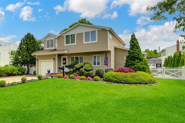 224 Biltmore Blvd, Massapequa, NY 11758 - view of front of home with a garage, driveway, and a gate