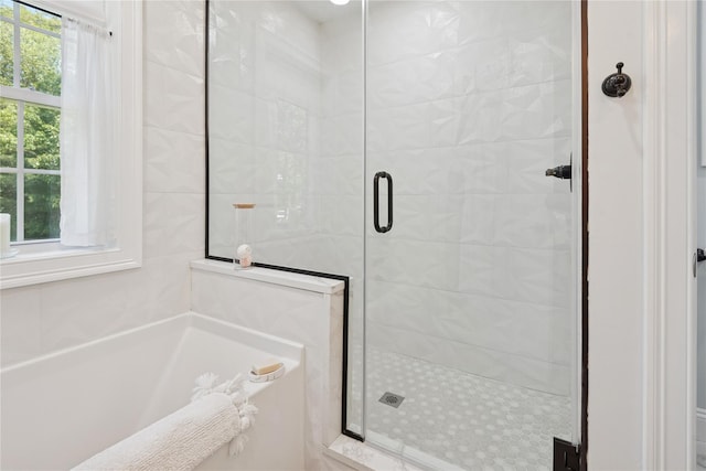 206 Brooksite Dr, Smithtown, NY 11787 - bathroom featuring a stall shower and a garden tub