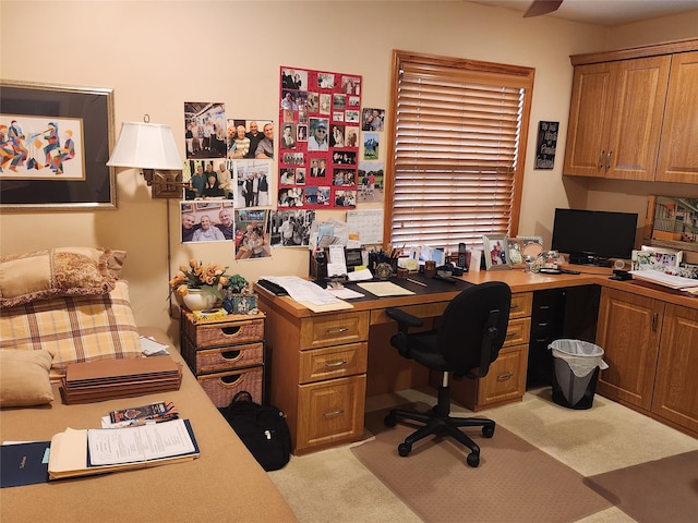 166 Southgate Cir, Massapequa Park, NY 11762 - office with light colored carpet and built in study area