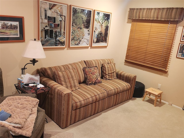166 Southgate Cir, Massapequa Park, NY 11762 - carpeted living room with baseboards