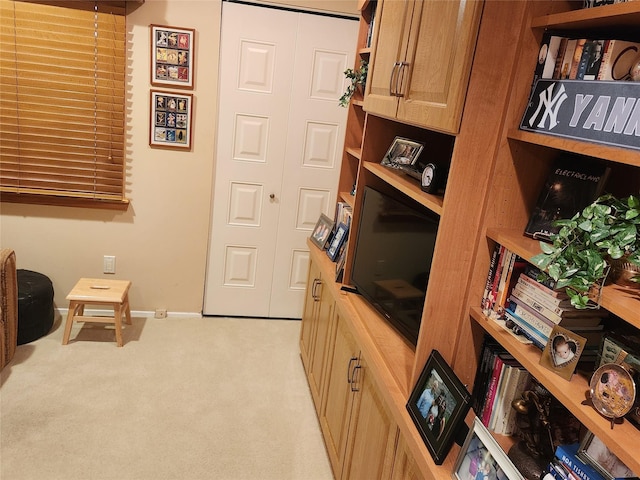 166 Southgate Cir, Massapequa Park, NY 11762 - home office featuring light colored carpet and baseboards
