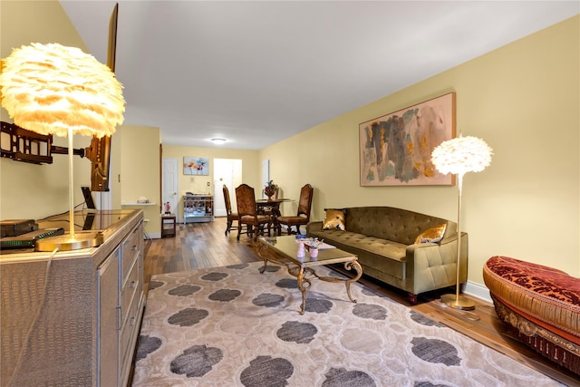 150 W End Ave Unit 1J, Brooklyn, NY 11235 - living room with hardwood / wood-style flooring and baseboards