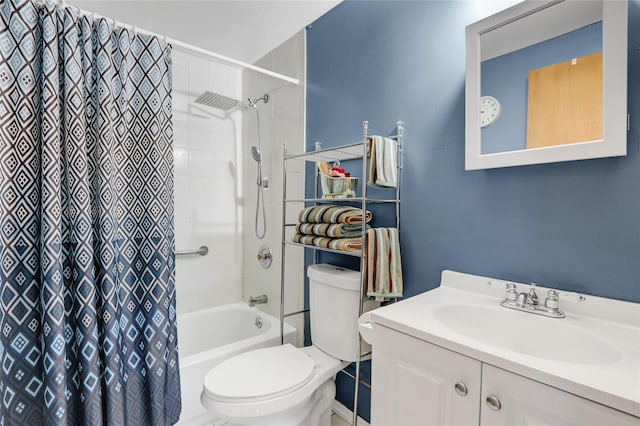 674 Shore Rd, Lindenhurst, NY 11757 - full bathroom with toilet, shower / bathtub combination with curtain, and vanity