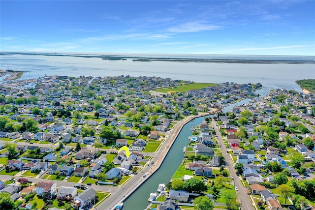 674 Shore Rd, Lindenhurst, NY 11757 - aerial view of property and surrounding area with a nearby body of water and nearby suburban area