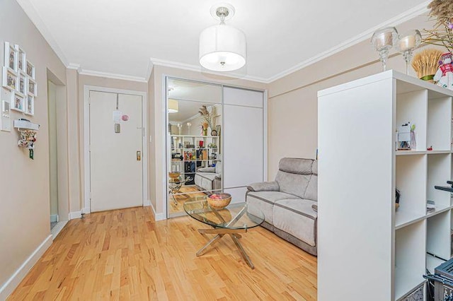 2121 Shore Pkwy Unit 2P, Brooklyn, NY 11214 - sitting room featuring wood finished floors, baseboards, and crown molding