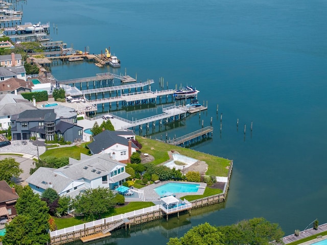 1416 Bay Blvd, Atlantic Beach, NY 11509 - aerial view of a nearby body of water and a marina