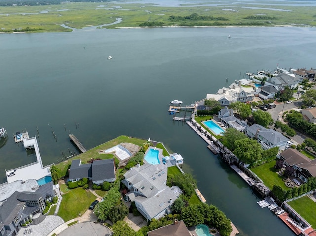 1416 Bay Blvd, Atlantic Beach, NY 11509 - aerial view of property's location featuring a nearby body of water and nearby suburban area
