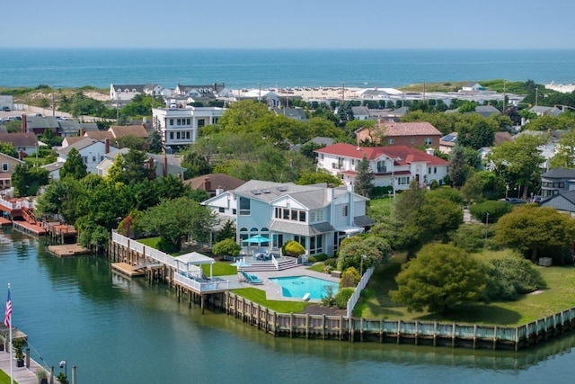 1416 Bay Blvd, Atlantic Beach, NY 11509 - aerial view of a nearby body of water and a pool
