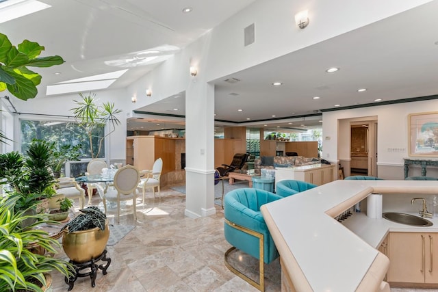 1416 Bay Blvd, Atlantic Beach, NY 11509 - common area featuring a sink and recessed lighting