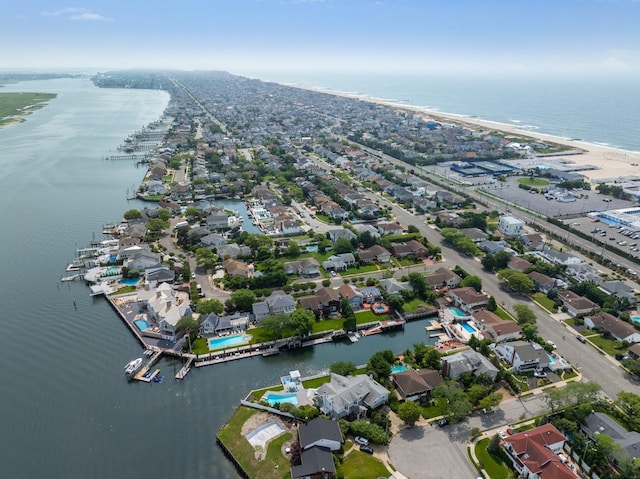 1416 Bay Blvd, Atlantic Beach, NY 11509 - aerial overview of property's location with a large body of water