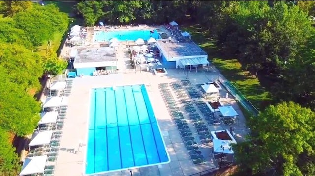 203 Dover Grn, Staten Island, NY 10312 - aerial view of property and surrounding area with a pool area