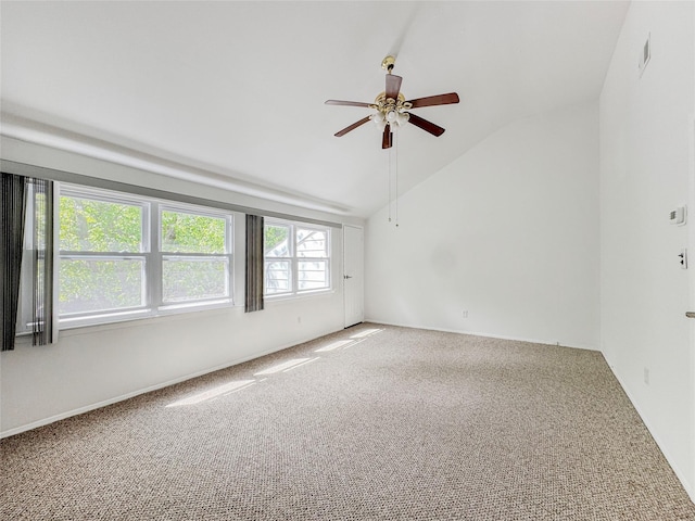 203 Dover Grn, Staten Island, NY 10312 - spare room with vaulted ceiling, carpet flooring, and ceiling fan