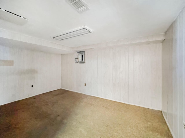 203 Dover Grn, Staten Island, NY 10312 - finished below grade area featuring carpet floors and wood walls