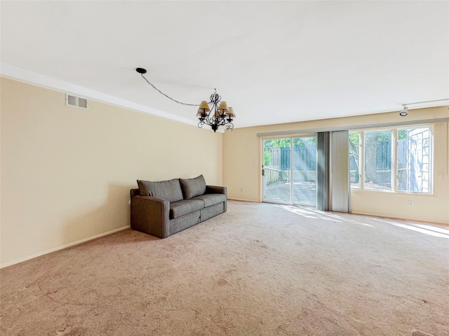 203 Dover Grn, Staten Island, NY 10312 - unfurnished room with a chandelier, carpet floors, and baseboards