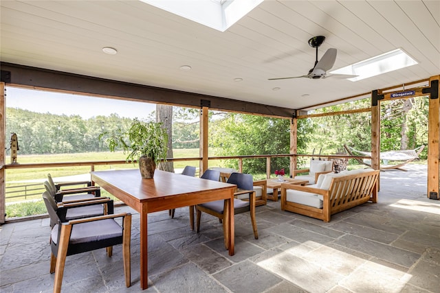 26 Roberson Ave, Pine Bush, NY 12566 - view of patio featuring outdoor lounge area, outdoor dining space, and ceiling fan
