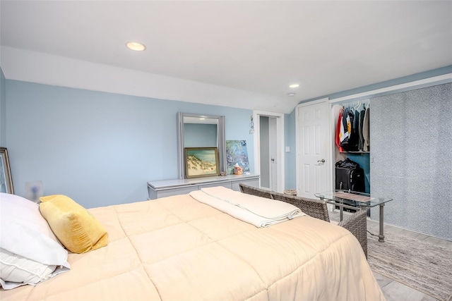 45 Broadview Dr, Commack, NY 11725 - bedroom featuring wood finished floors, recessed lighting, and a closet