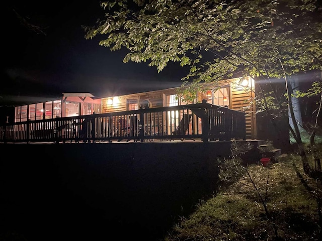 3 Perry Rd, Barryville, NY 12719 - view of back of house at night