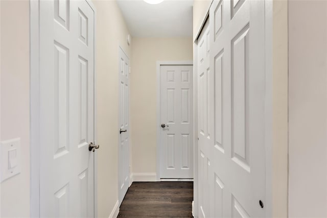 825 Morrison Ave Unit 5H, Bronx, NY 10473 - corridor with dark wood-style floors and baseboards