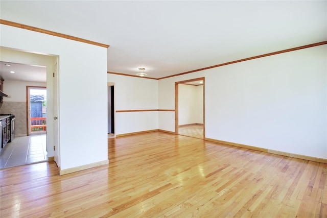 21 Rita Cres, Commack, NY 11725 - unfurnished room featuring light wood-style floors, ornamental molding, and baseboards