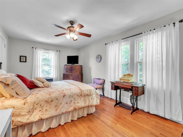 20 Tusten Ave, Goshen, NY 10924 - bedroom featuring light wood-style flooring and a ceiling fan