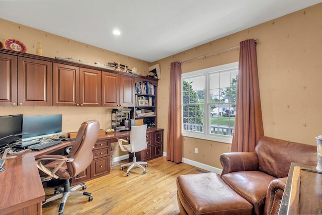 6 Esteves Ct, Melville, NY 11747 - office space with light wood finished floors, built in study area, and baseboards
