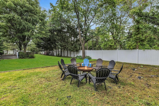 6 Esteves Ct, Melville, NY 11747 - view of yard with a fire pit