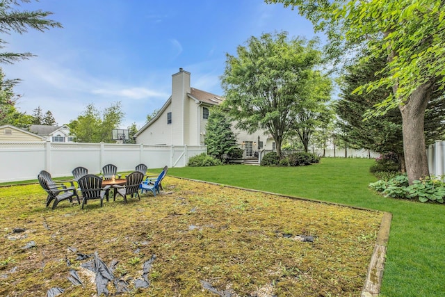 6 Esteves Ct, Melville, NY 11747 - view of yard with an outdoor fire pit