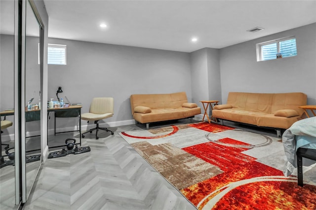 8 Wisteria Ln, Lake Grove, NY 11755 - living area featuring plenty of natural light, recessed lighting, and baseboards