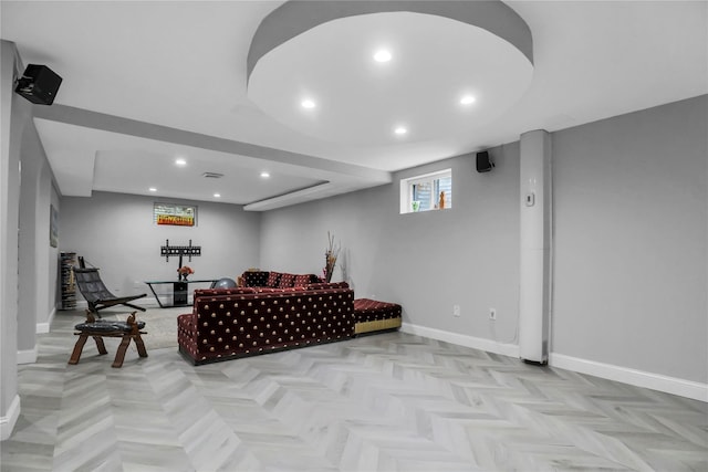 8 Wisteria Ln, Lake Grove, NY 11755 - living area featuring baseboards and recessed lighting