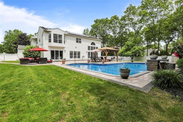 8 Wisteria Ln, Lake Grove, NY 11755 - view of pool with a gazebo, a patio area, and outdoor lounge area