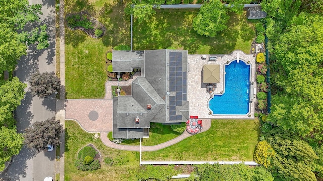 8 Wisteria Ln, Lake Grove, NY 11755 - drone / aerial view of a pool