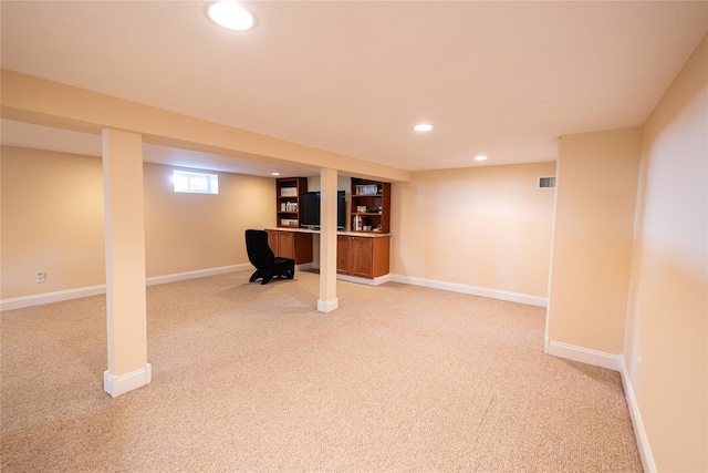 14 Gordon Ave, Plainview, NY 11803 - basement with light colored carpet, recessed lighting, and baseboards