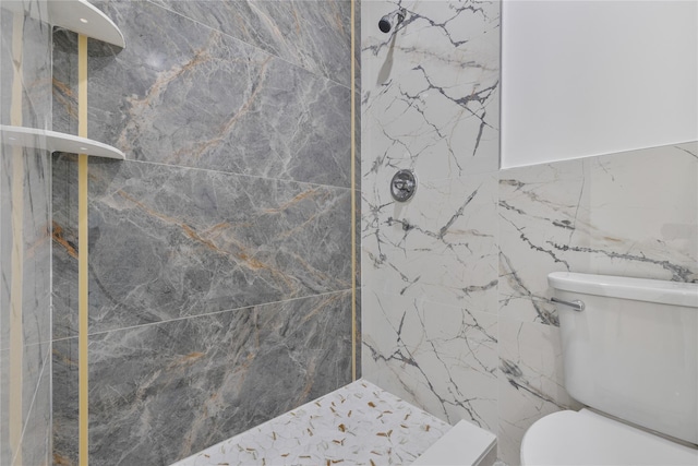 615 Union Rd, Spring Valley, NY 10977 - bathroom featuring tile walls and a marble finish shower