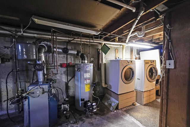 8 Adolphi Pl, Ronkonkoma, NY 11779 - utility room with water heater and washer and dryer
