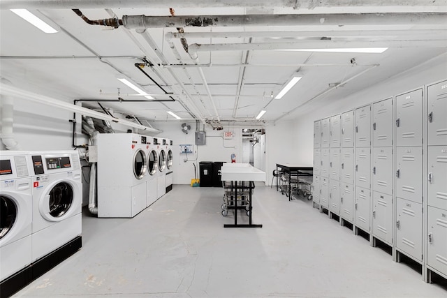6 Davis Ave Unit A42, Rye, NY 10580 - communal laundry room featuring washing machine and clothes dryer