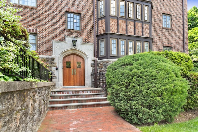 6 Davis Ave Unit A42, Rye, NY 10580 - view of exterior entry featuring brick siding and stone siding