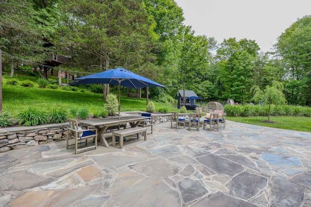 470 Winding Hill Rd, Montgomery, NY 12549 - view of patio with outdoor dining area