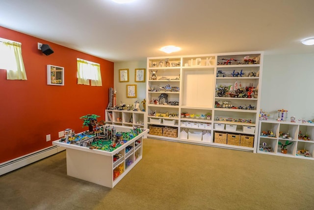 470 Winding Hill Rd, Montgomery, NY 12549 - playroom with carpet and a baseboard heating unit