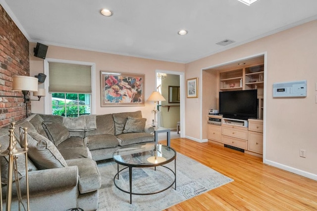 26 Mayberry Rd, Chappaqua, NY 10514 - living area featuring light wood finished floors, ornamental molding, baseboards, and recessed lighting