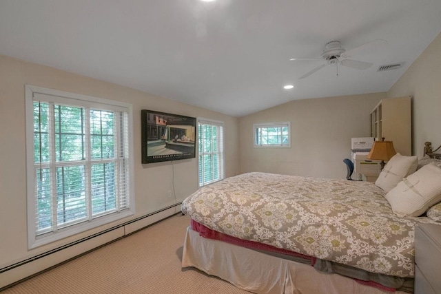 26 Mayberry Rd, Chappaqua, NY 10514 - carpeted bedroom with baseboard heating and lofted ceiling