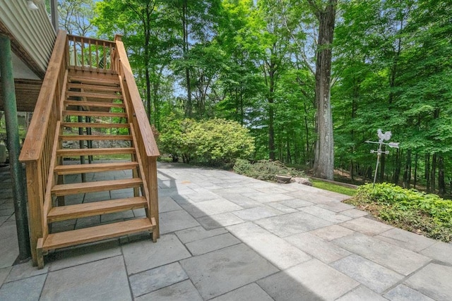 26 Mayberry Rd, Chappaqua, NY 10514 - view of patio / terrace with stairway