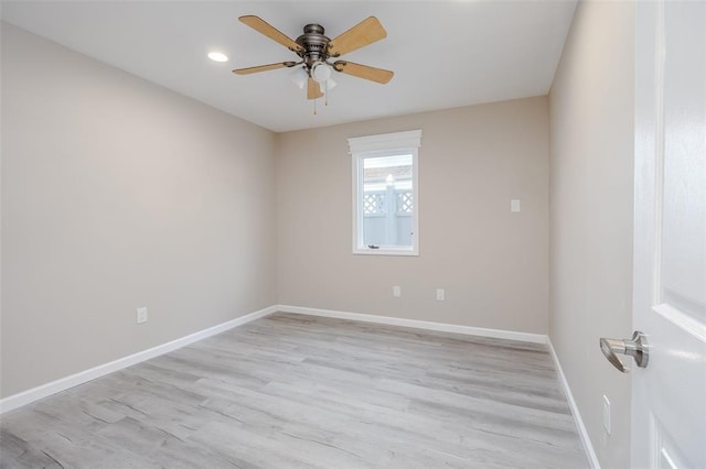 24 Commander Ave, Hempstead, NY 11550 - unfurnished room featuring ceiling fan, baseboards, and light wood-style floors